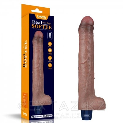 Реалистичный вибратор REAL SOFTEE (26,5*4 см.) от sex shop Extaz фото 12