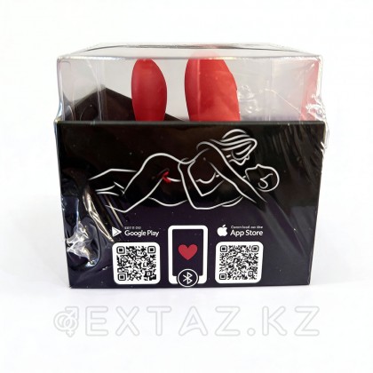Вибратор для пар TWIN+ с управлением через приложение от Amovibe красный от sex shop Extaz фото 5