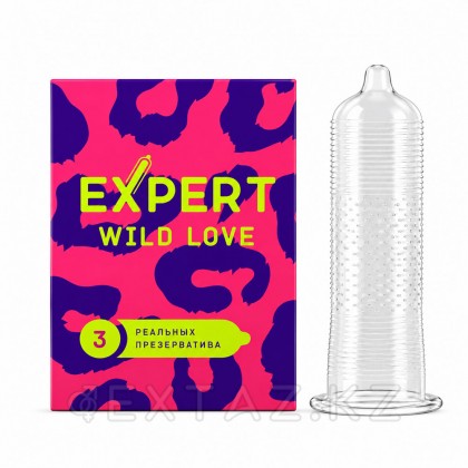 Презервативы EXPERT WILD LOVE № 3 (ребристые с точками), 3 шт. от sex shop Extaz