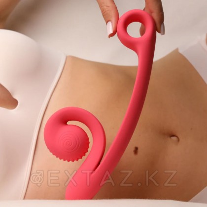 Вибратор для двойной стимуляции SVibe Snail CURVE розовый от sex shop Extaz фото 5