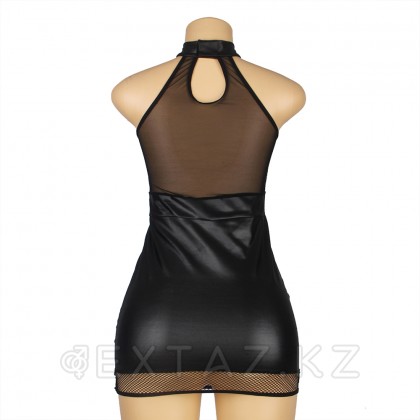 Сексуальное платье с прозрачными вставками в черном цвете (3XL-4XL) от sex shop Extaz фото 6