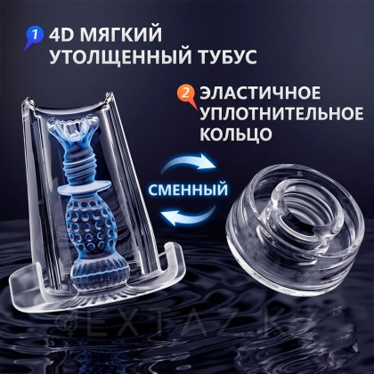 Мастурбатор 2 в 1  с функцией всасывания и вакуумная помпа от sex shop Extaz фото 9