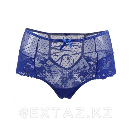 Трусики на высокой посадке Lace Strappy синие (размер M-L) от sex shop Extaz фото 4