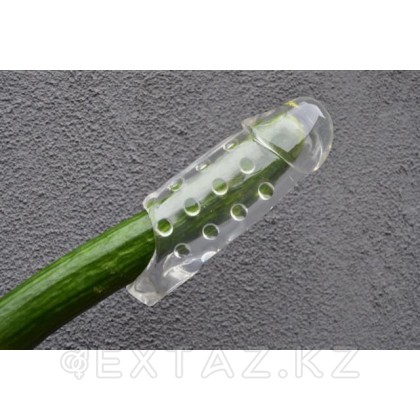 Увеличивающая насадка на пенис с кольцом для мошонки - Tom of Finland - 14 см от sex shop Extaz фото 2