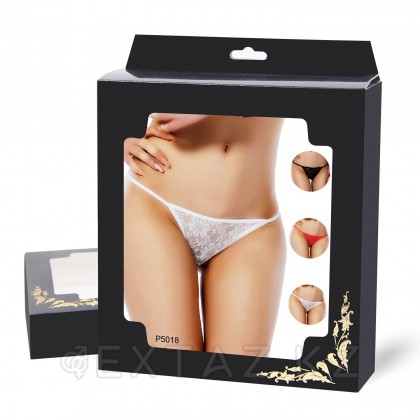 Стринги женские Delicate белые с цветочным принтом (размер XL) от sex shop Extaz фото 5