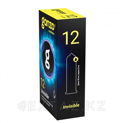 Презервативы GANZO Invisible, гладкие супертонкие с доп.смазкой, 12 шт от sex shop Extaz фото 3