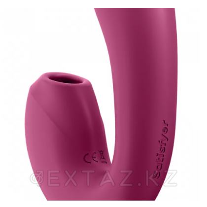Вакуумно-волновой стимулятор с вибрацией Satisfyer Sunray бордовый от sex shop Extaz фото 7