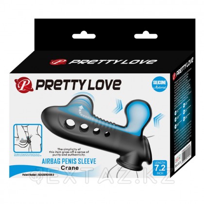 Насадка на пенис с эффектом расширения «Pretty Love Airbag Penis Sleeve Tyronn» черная от sex shop Extaz фото 2