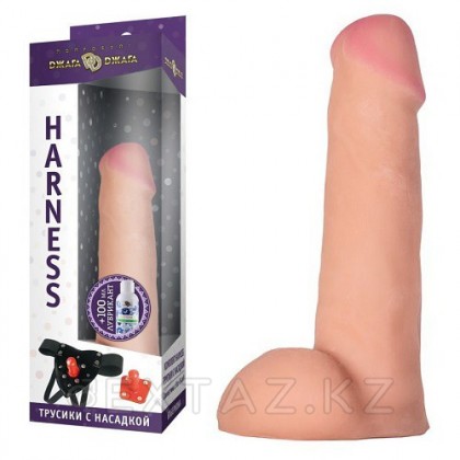 Комплект HARNESS трусики с насадкой из киберкожи №52 и лубрикант 100 мл (17Х3.5 см) от sex shop Extaz