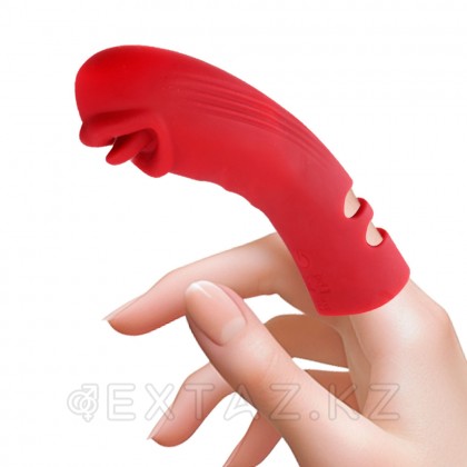 Силиконовый вибратор на палец с дополнительной стимуляцией от sex shop Extaz фото 15