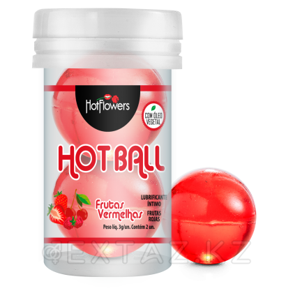 Лубрикант AROMATIC HOT BALL на масляной основе в виде двух шариков (аромат красных ягод) от sex shop Extaz