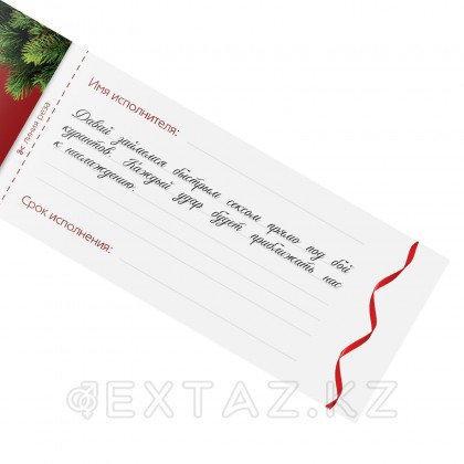 Чековая книжка для пар «Новый год: Загадай желание», новогодняя, 20 шт., 18+ от sex shop Extaz фото 3