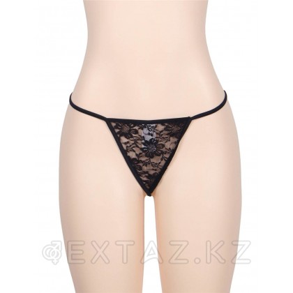 Стринги черные с кружевом (XL) от sex shop Extaz фото 3