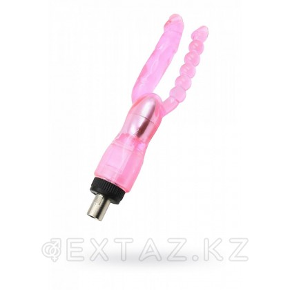 Двойной фаллоимитатор для секс-машины Machine Gun розовый 16 см от sex shop Extaz