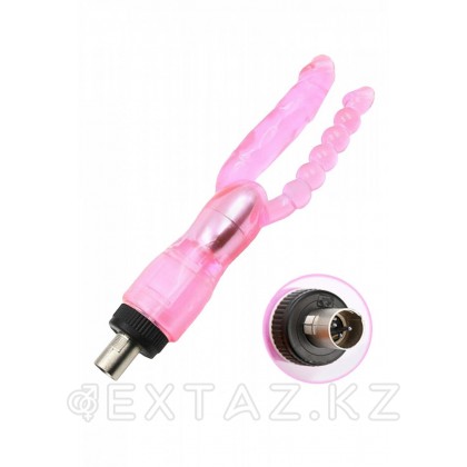 Двойной фаллоимитатор для секс-машины Machine Gun розовый 16 см от sex shop Extaz фото 2