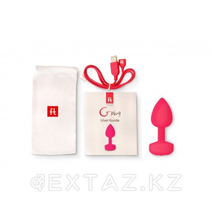 Большая дизайнерская анальная пробка с вибрацией Fun Toys Gplug - розовая от sex shop Extaz фото 5