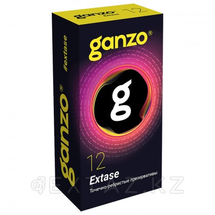 Презервативы точечно-ребристые Ganzo Extase 12 шт. от sex shop Extaz