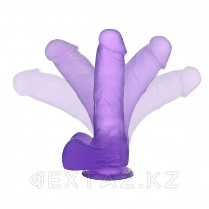 Полупрозрачный фаллоимитатор - medium purple (17.Φ3.5)  от sex shop Extaz фото 2