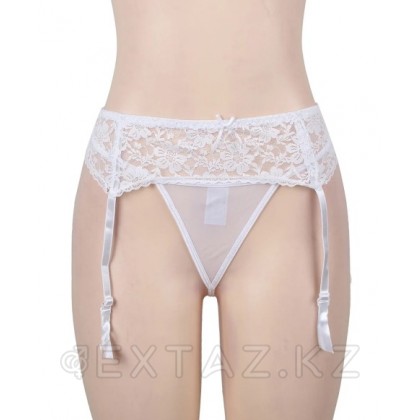 Кружевная подвязка белая (M) от sex shop Extaz фото 7