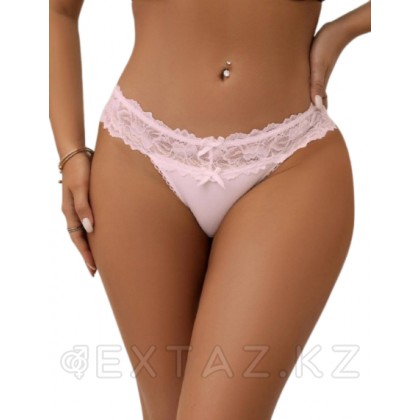Трусики танга Sexy Floral Lace, розовые, XL-2XL от sex shop Extaz