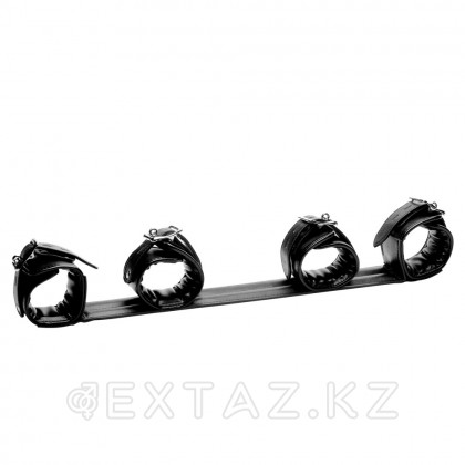 Strict Deluxe Rigid Spreader Bar - БДСМ распорка с манжетами для рук и ног, 40.6 см (чёрный) от sex shop Extaz фото 2