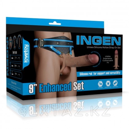 Расширенный набор страпона Ingen 9 (пояс, реалистичный полый дилдо и втулка) L/XL/2XL от sex shop Extaz фото 4