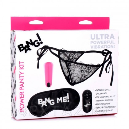 Трусики с вибропулей на дистанционном управлении Bang! 28X Power Panty Remote Control Bullet Kit, 7.6х2 см от sex shop Extaz фото 7