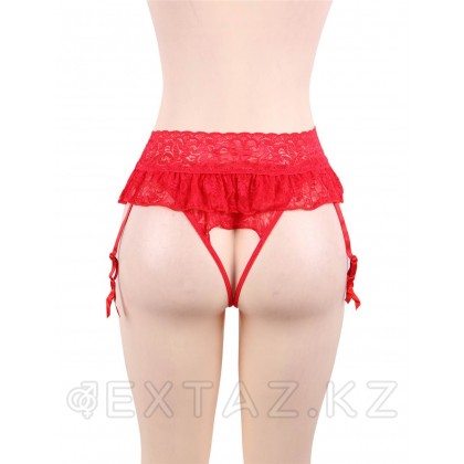 Пояс для чулок кружевной Red Sexy Bow (XS-S) от sex shop Extaz фото 5