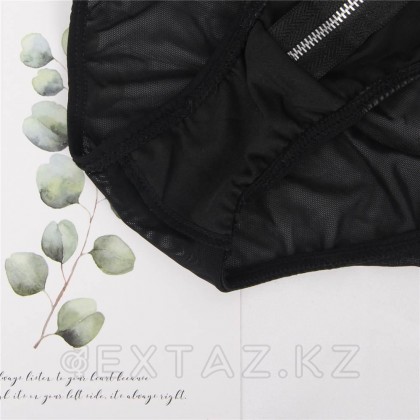 Трусики Leather Zipper Black с замочком (размер XL) от sex shop Extaz фото 6