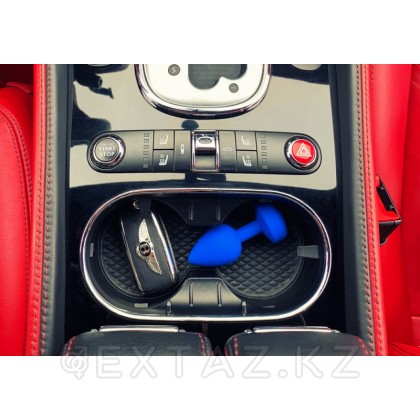 Большая дизайнерская анальная пробка с вибрацией Fun Toys Gplug - синяя от sex shop Extaz фото 2