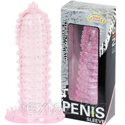Насадка - удлинитель пениса розовая от sex shop Extaz