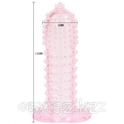 Насадка - удлинитель пениса розовая от sex shop Extaz фото 2
