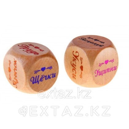 Кубики гадальные Любовные в мешочке светлые (набор 2 шт) 3*3 см от sex shop Extaz
