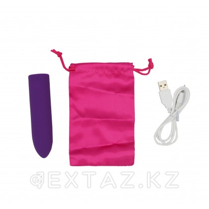 Перезаряжаемая вибропуля силиконовая фиолетовая Lealso (16 режимов) от sex shop Extaz фото 3