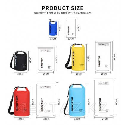 Водонепроницаемый рюкзак Sinotop Dry Bag 10L. (Жёлтый) от sex shop Extaz фото 6