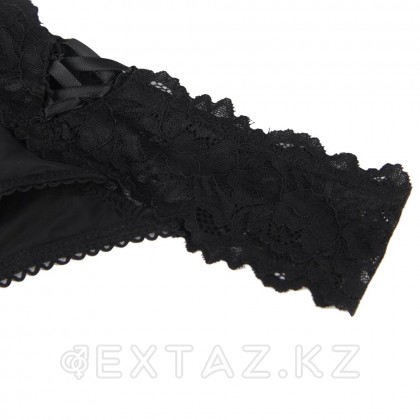 Трусики танга Sexy Floral Lace черные (размер XL-2XL) от sex shop Extaz фото 8