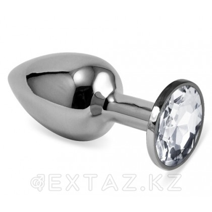 Серебряная пробка с кристаллом(белый) от sex shop Extaz
