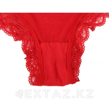Трусики бразилиана Floral Lace красные (размер XS-S) от sex shop Extaz фото 2