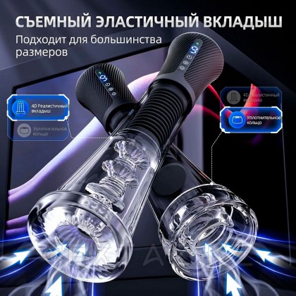Мастурбатор 2 в 1  с функцией всасывания и вакуумная помпа от sex shop Extaz фото 12