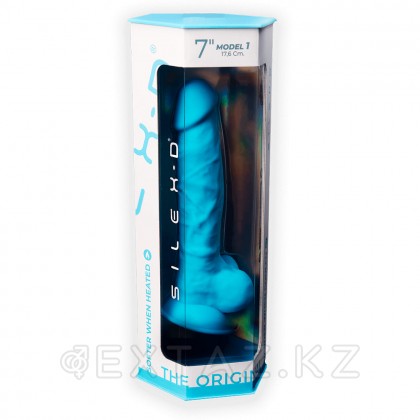 Фаллоимитатор с двойной плотностью Model 1 от SILEXD голубой (17,6*3,5 см) от sex shop Extaz фото 5