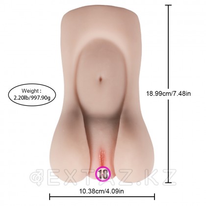 Реалистичный компактный мастурбатор Aggie с вибрацией от sex shop Extaz фото 5
