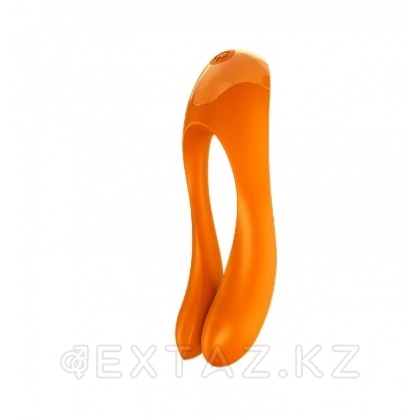 Мини вибратор на палец Satisfyer Candy Cane оранжевый от sex shop Extaz