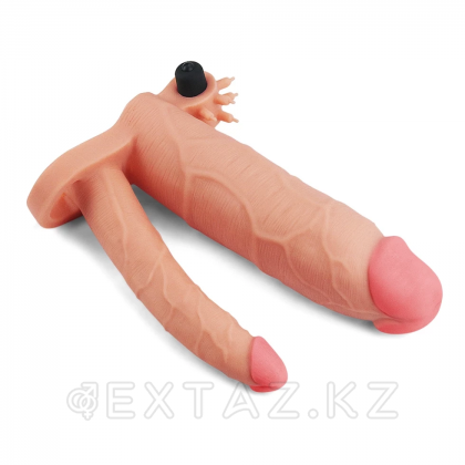 Насадка для двойного проникновения с вибрацией Pleasure X Tender Lovetoy (21,6*5) телесный от sex shop Extaz фото 6