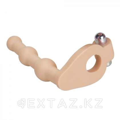 Насадка-фаллоимитатор с кольцом и вибрацией Ultra Soft Bead LOVETOY (15,24 см) от sex shop Extaz фото 4