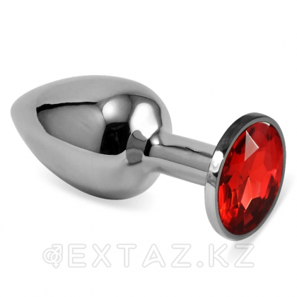 Серебряная пробка с кристаллом (красный) от sex shop Extaz