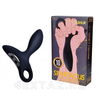 Вибромассажер простаты Spartacus (10 режимов, черный, 11 см) от sex shop Extaz