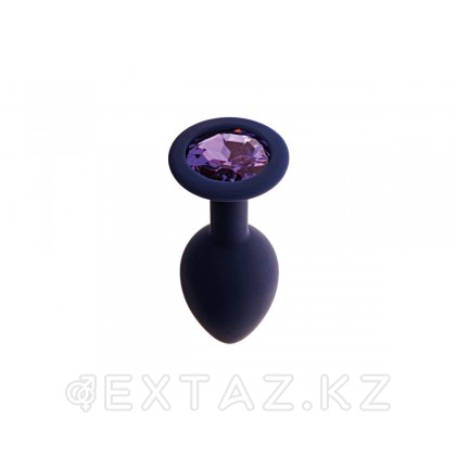 Анальная пробка с кристаллом Gamma, цвет Черничный + фиолетовый кристалл  (CORE) (S) от sex shop Extaz