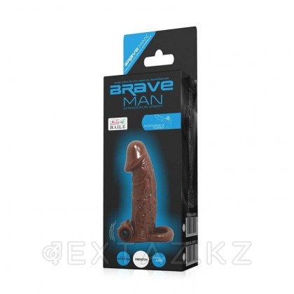 Насадка с вибропулей и кольцом для мошонки (15*4 см) от sex shop Extaz фото 4