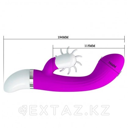 Вибратор силиконовый Sheila с вертушкой для клиторальной стимуляции (19.4 см) от sex shop Extaz фото 3