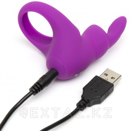 Эрекционное кольцо Happy Rabbit с вибрацией, фиолетовое от sex shop Extaz фото 3